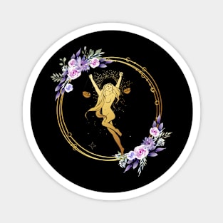 Libra Floral Look Magnet